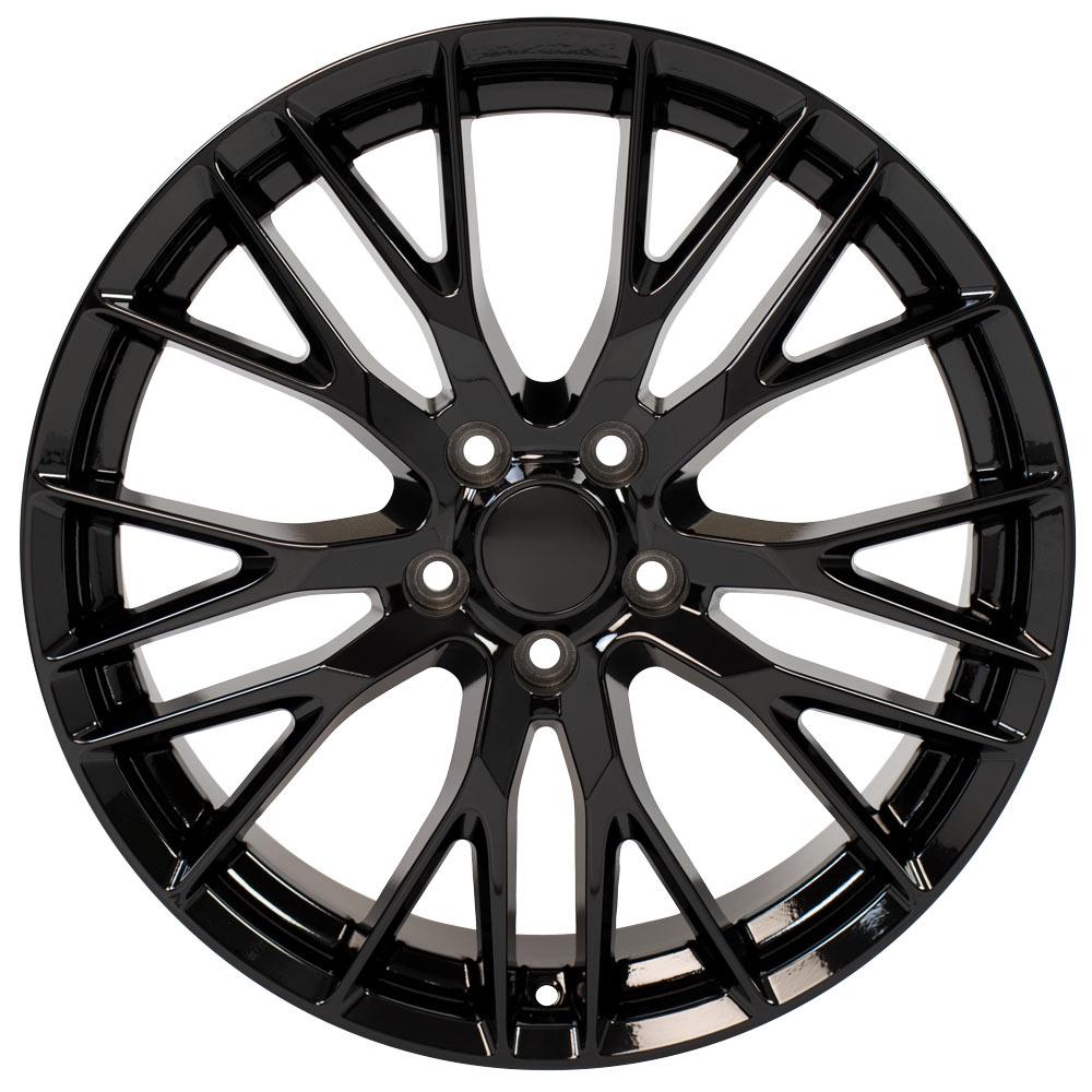 20" Replica Wheel fits Chevy Corvette,  CV22C Black 20x10