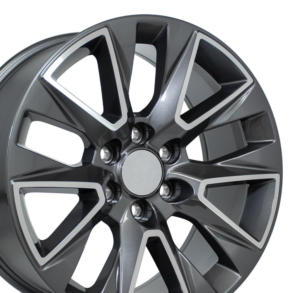 OE Wheels CV26 20x9 6x139.7 28et Gloss Gunmetal Machined Wheel