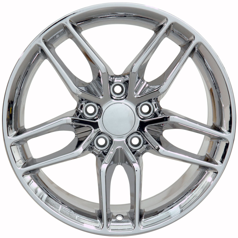 19" fits Chevrolet,  C7 Stingray Replica Wheel,  Chrome 19x10
