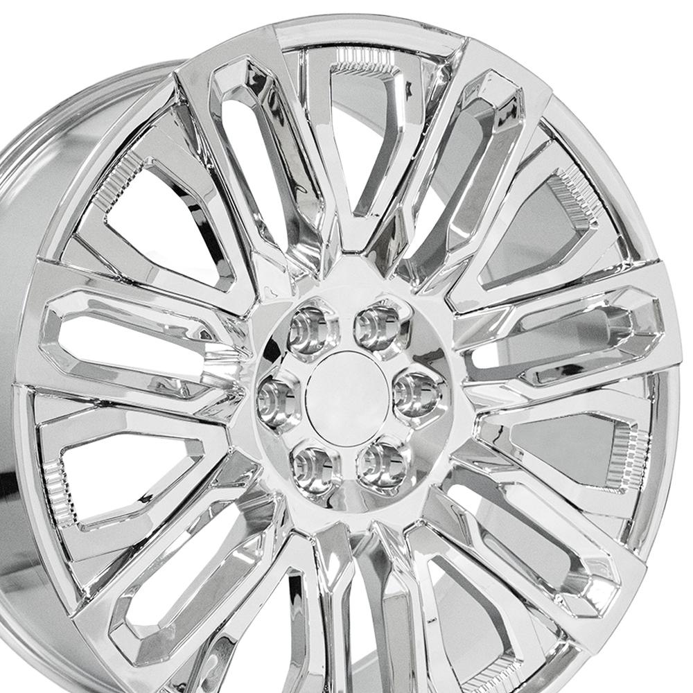 OE Wheels CV57 24x10 6x139.7 31et Chrome with Chrome Insert Wheel