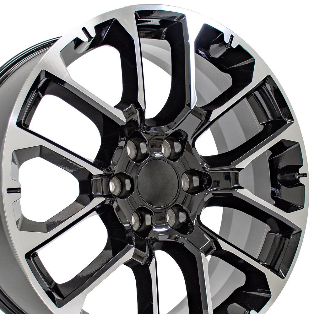 22" Replica CV67 fits Chevrolet Suburban 1500 22x9 Black Machined