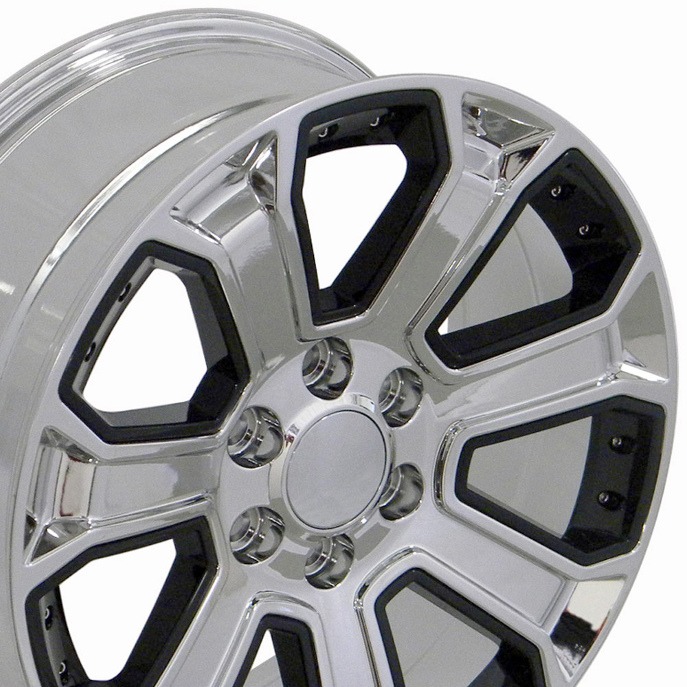22" Fits Chevrolet,  Silverado Style Replica Wheel,  Chrome 22x9