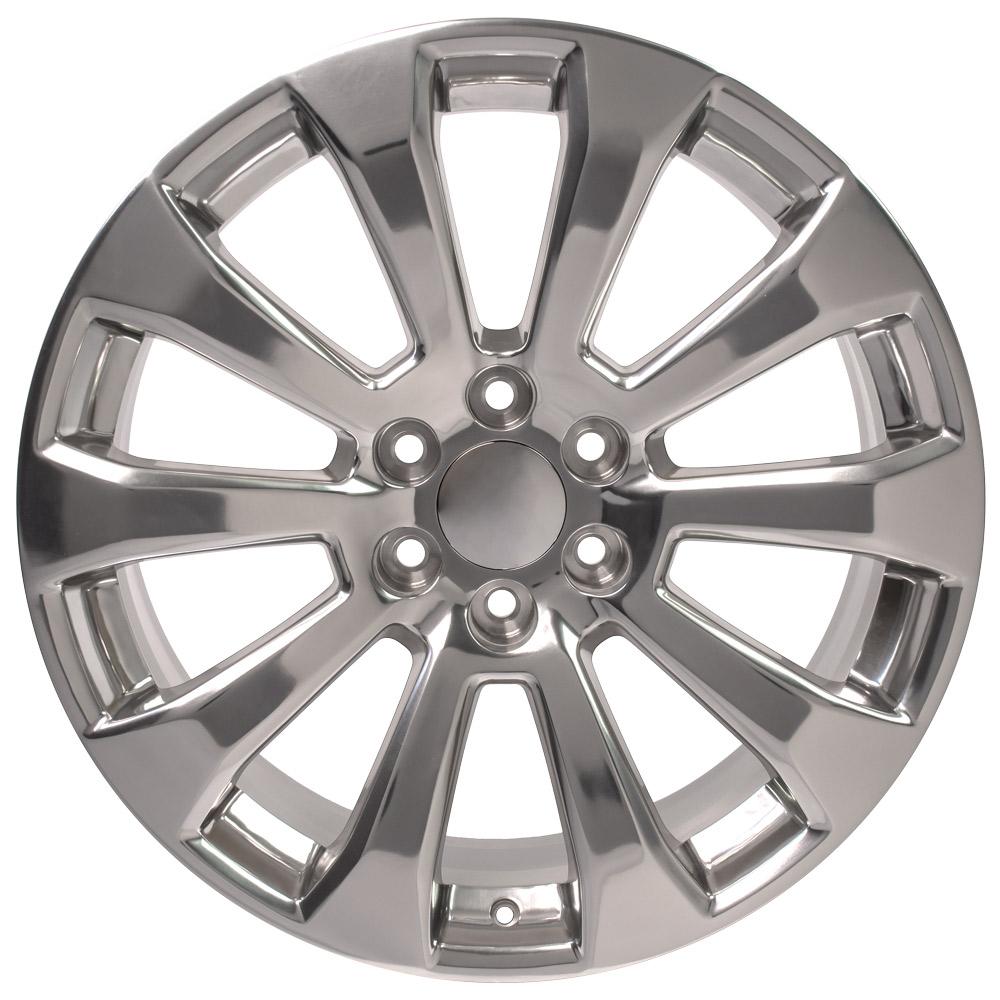 22" Replica Wheel fits Chevrolet Silverado 1500 High Country,  CV95 Polished 22x9