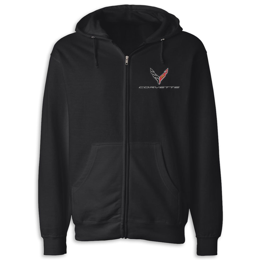 C8 Corvette Full-Zip Hooded Fleece Black