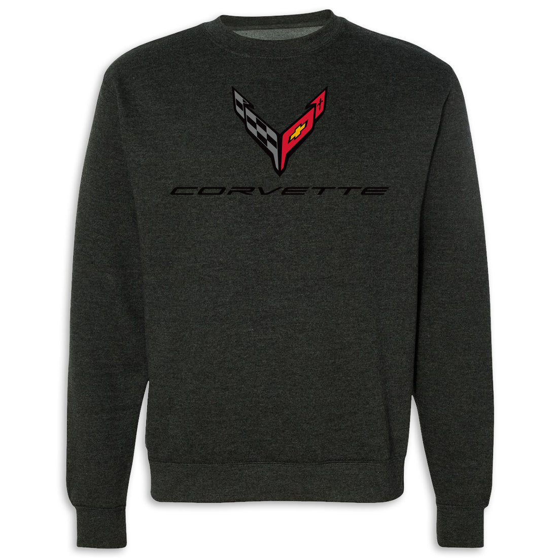 C8 Corvette Crewneck Fleece Charcoal Heather