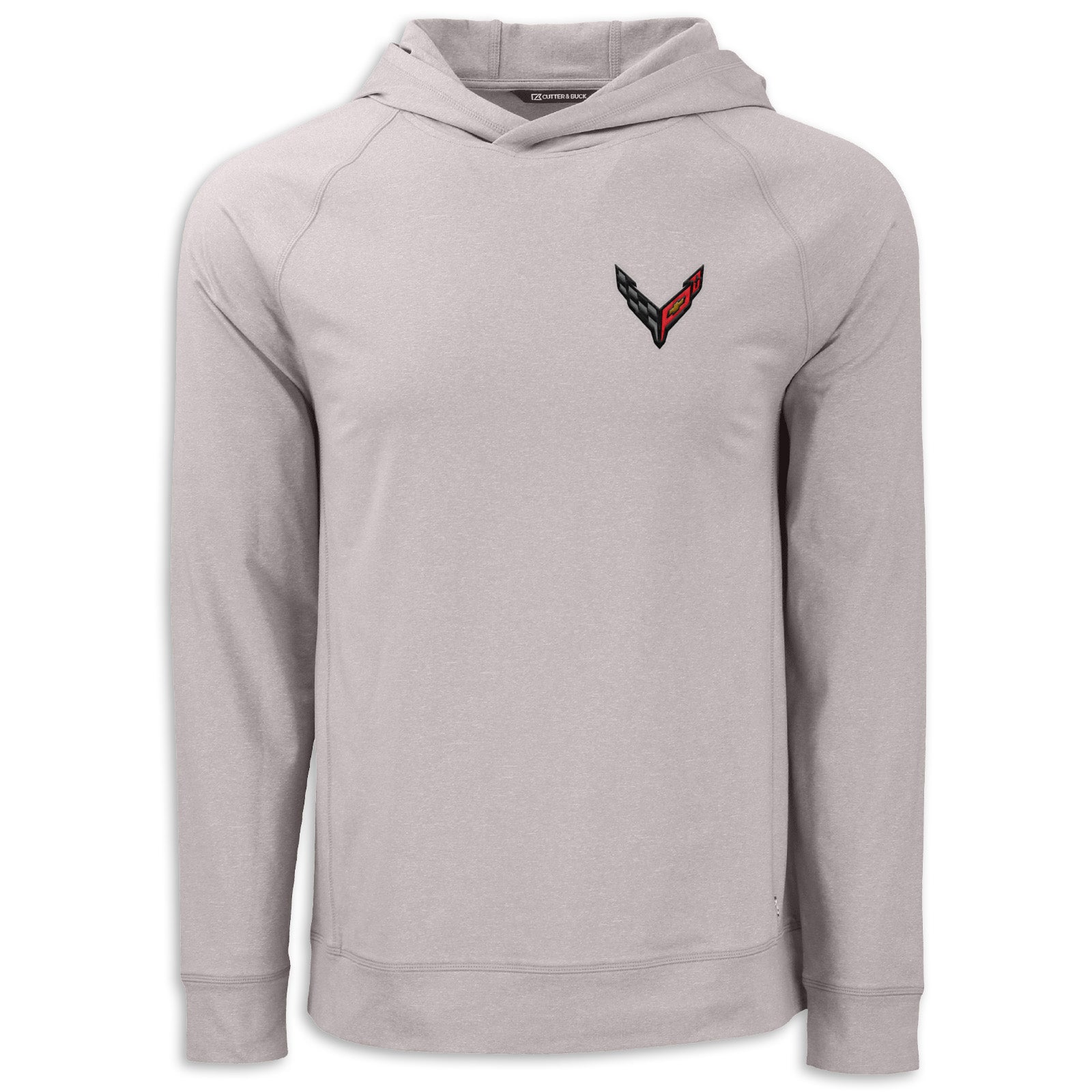C8 Corvette Men's Hooded Pullover - Polished Heather Moisture Wicking UPF 50+