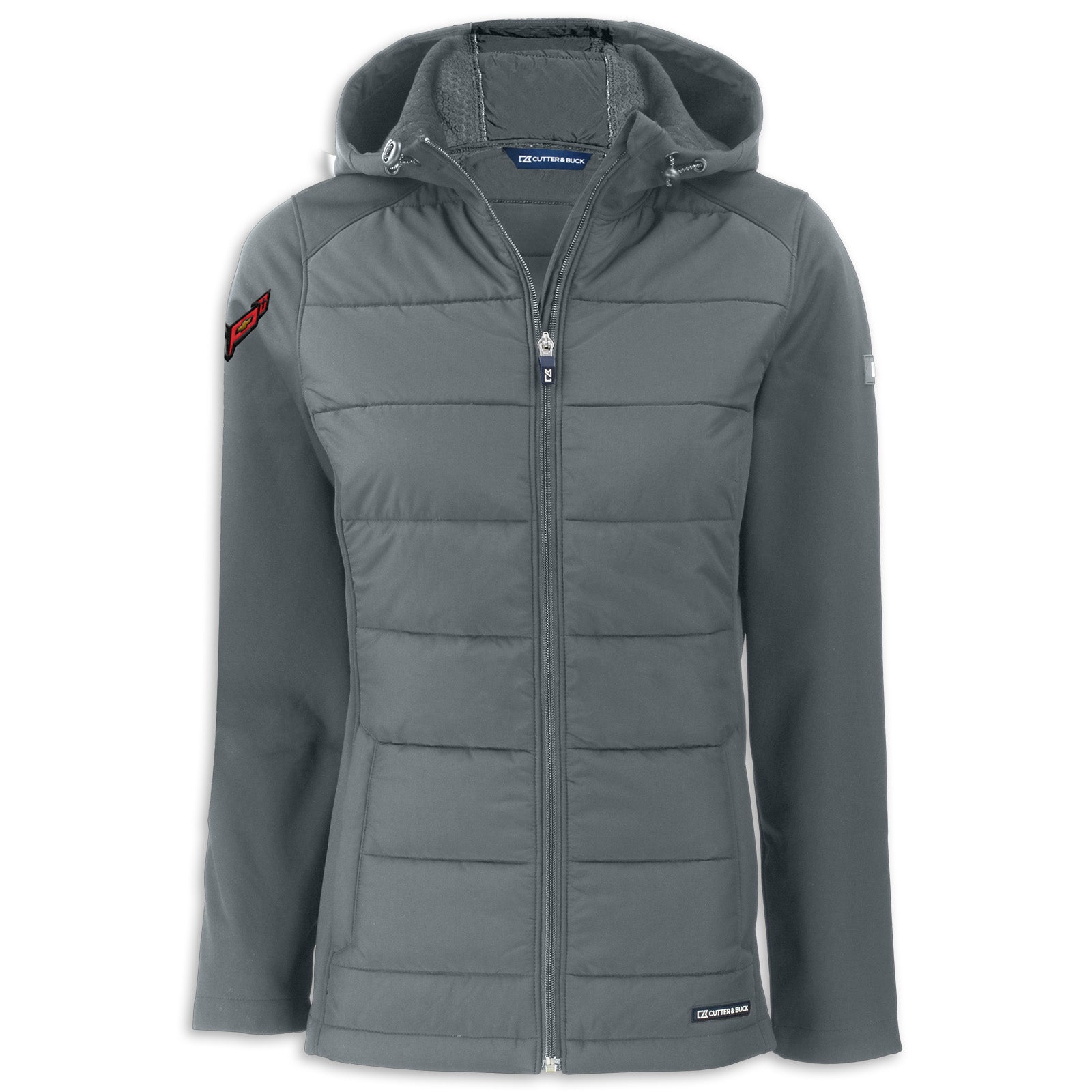 C8 Corvette Women's Evoke Softshell Jacket Elemental Gray