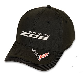 C8 Corvette 2023 Z06 Flag Accented Cap, Hat  Black