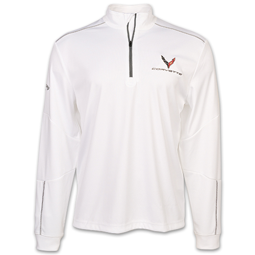 C8 2020-  Corvette, CALLAWAY PULLOVER Shirt - White