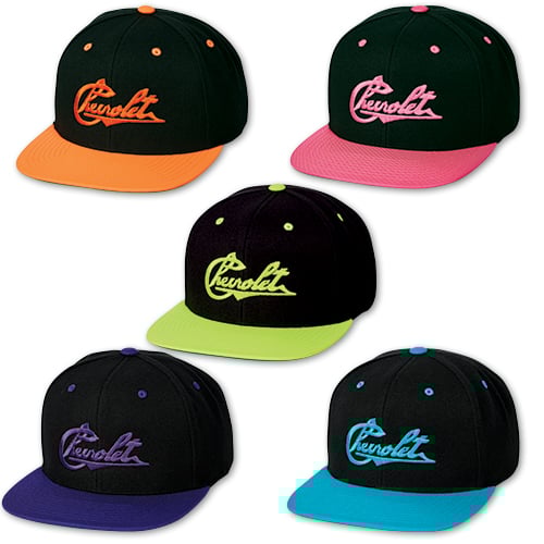 Neon Vintage Chevrolet Flat Bill Cap