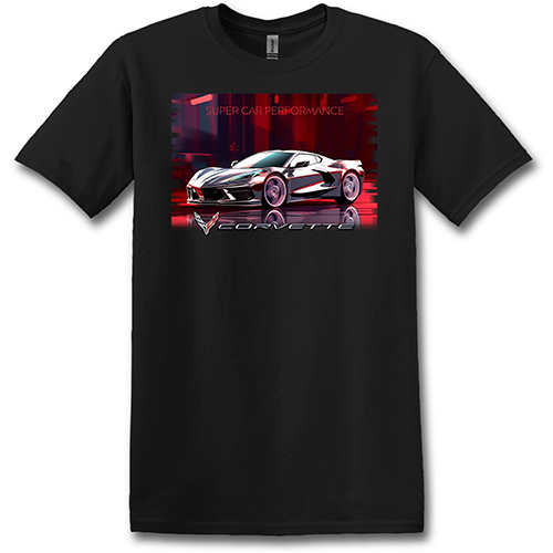 C8 Corvette, Mens Next Generation 2020 CORVETTE SUPERCAR PERFORMANCE TEE, T-shirt