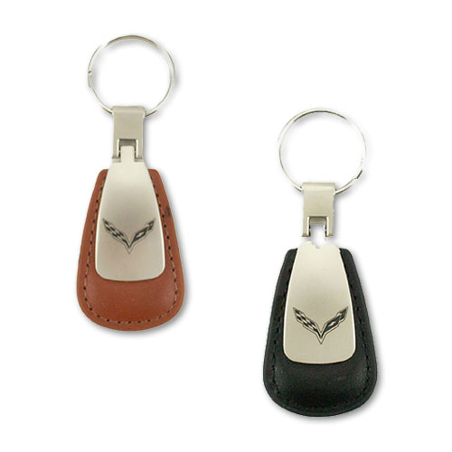 C7 Corvette Leather Teardrop Key Tag