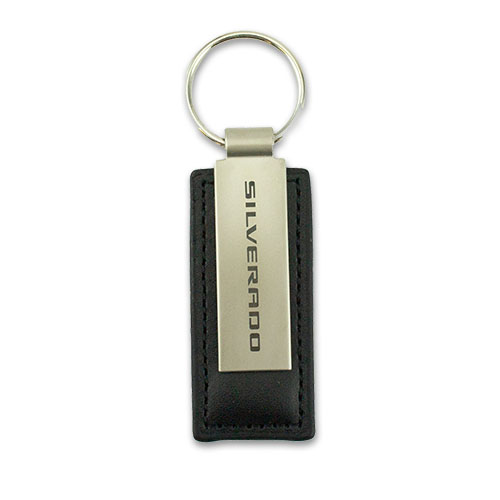 Silverado Metal/Leather Key Tag