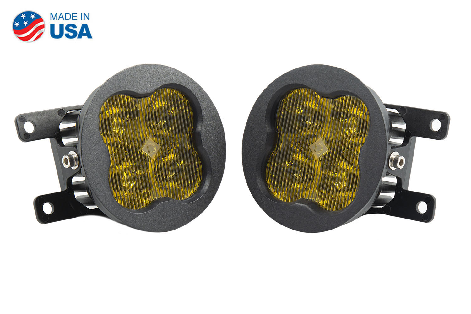 SS3 LED Fog Light Kit for 2006-2009 Ford Mustang Yellow SAE/DOT Fog Pro Diode Dy