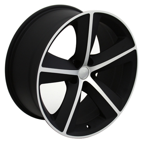 20" Fits Dodge,  Challenger SRT Wheel,  Mach'd Satin Black 20x9