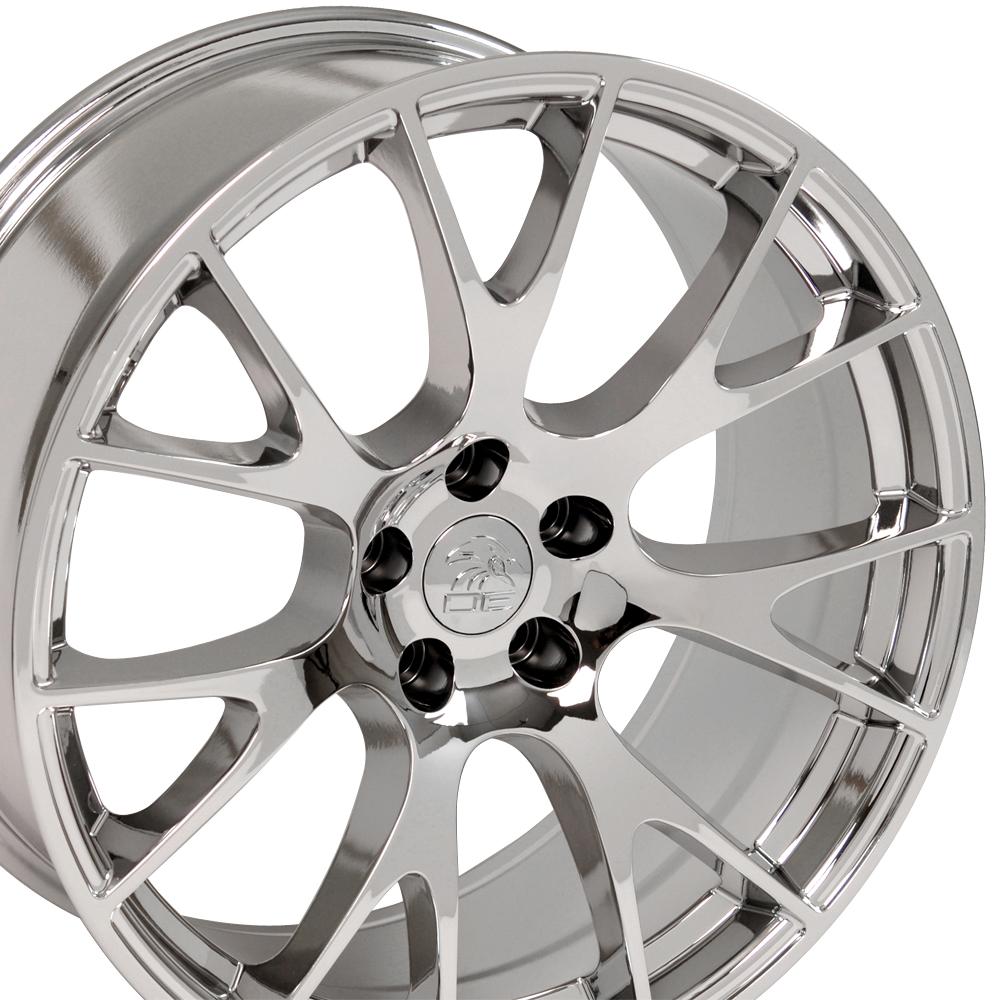 20" Fits Dodge,  Hellcat Style Replica Wheel,  Chrome 20x9