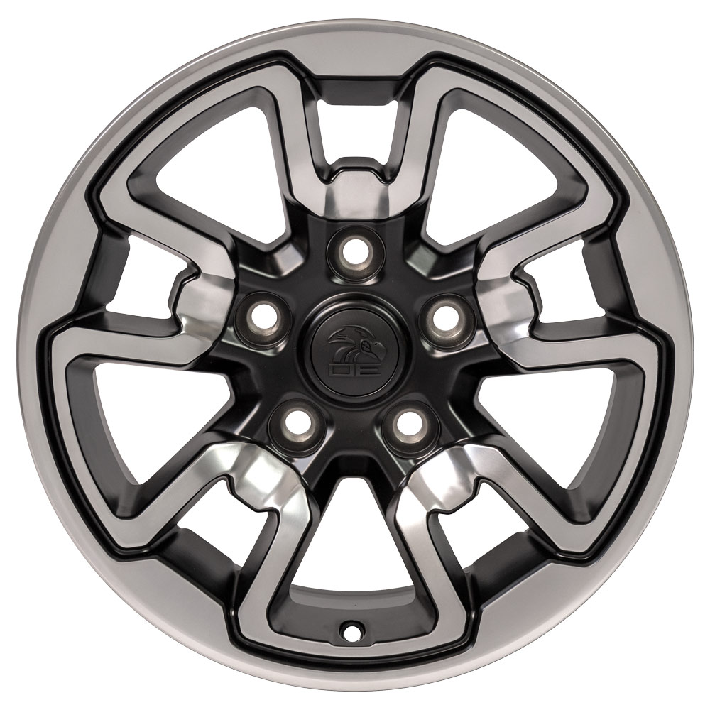 17" Replica Wheel fits Ram 1500 ,  DG55 Polished with Black Painted Inlay 17x8