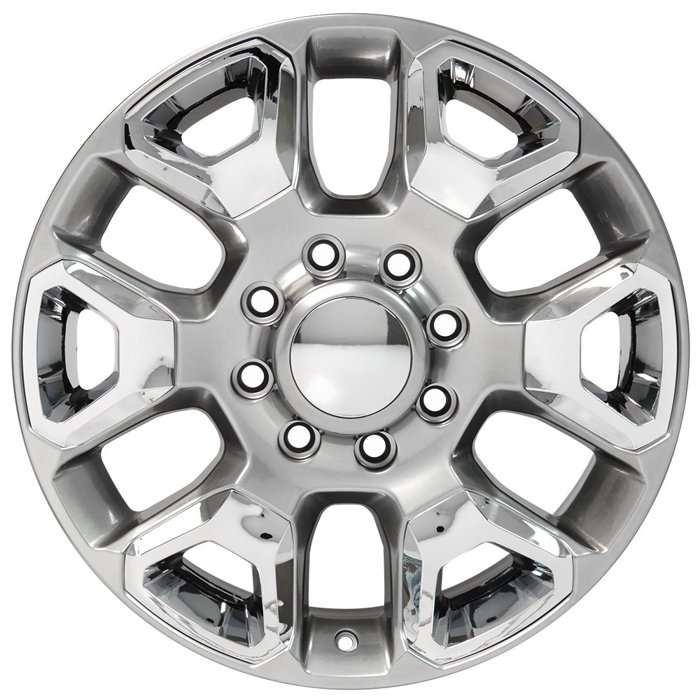 20" fits Dodge,  2500, 3500 Replica Wheel,  Hyper Silver with Chrome Inserts 20x8
