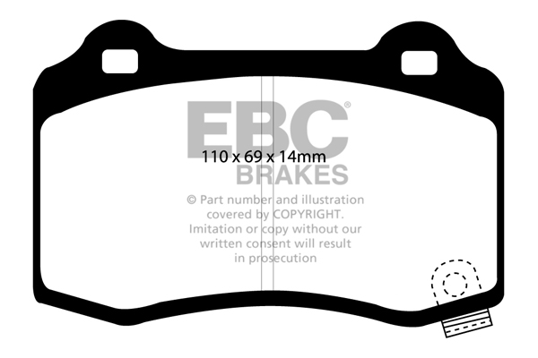 2014-2018 Cadillac CTS V, 6.2, V8, Redstuff Premium Street REAR Disc Brake Pad Set FMSI D1053, DP31788C