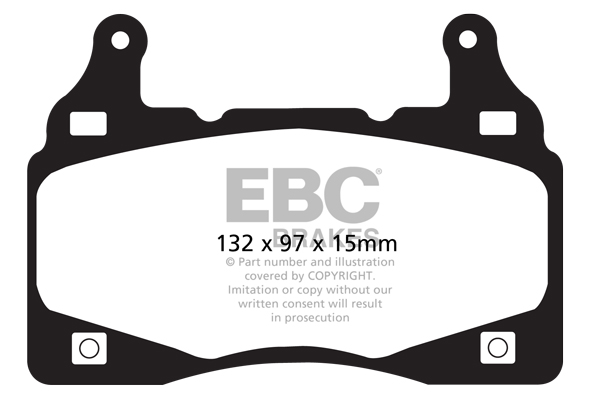 2012-2015 Chevrolet Camaro ZL1,  6.2, V8  Yellowstuff Our Flagship range FRONT Disc Brake Pad Set FMSI D1474, DP41895R