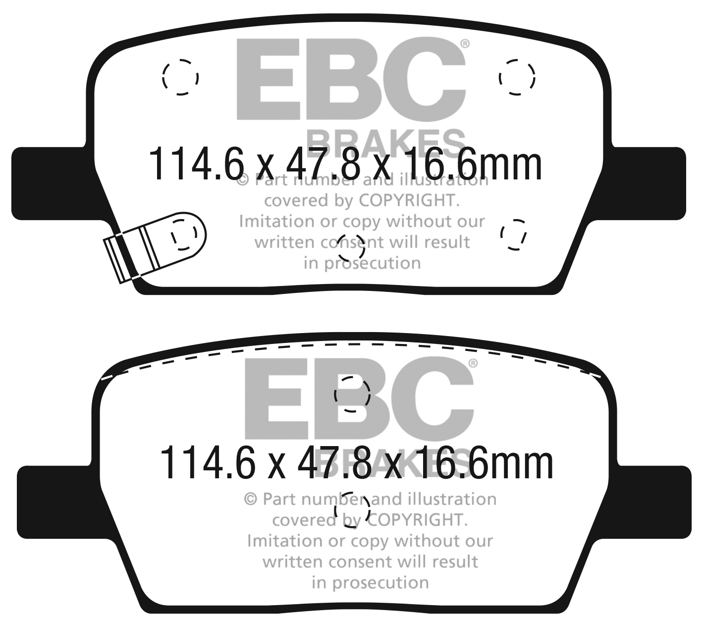 2016-2019 Chevrolet Camaro LT, LS,  2, L4  ULT, LSimax OEM Plus REAR Disc Brake Pad Set FMSI D1914, UD1914