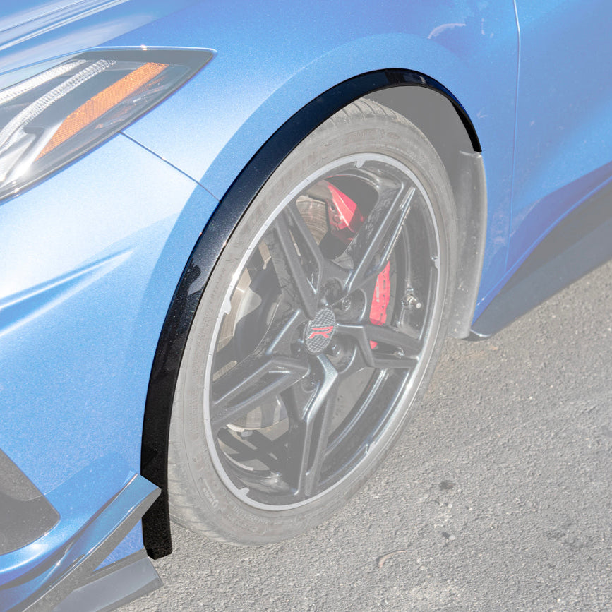 EOS C8 Corvette Stingray Dry Carbon Fiber Side Wheel - Carbon Flash, Front