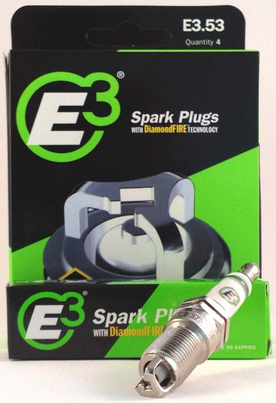 E3 Spark Plugs Spark Plug, Diamond Fire, 14 mm Thread, 0.708" Reach, Tapered Seat, Resistor, Each