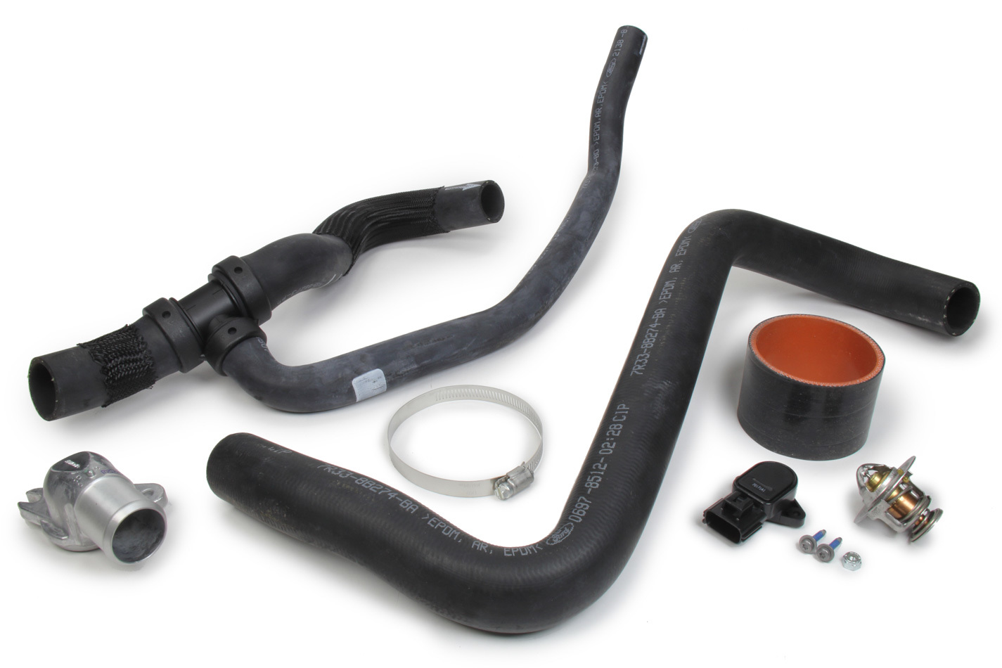 Edelbrok Radiator Hose Kit, Thermostat Relocation, Hoses/Clamps/Hardware, Edelbrock E-Force Supercharger System, GT, Fo