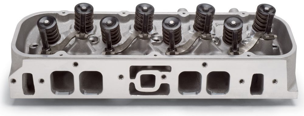 EDELBROCK Cylinder Head, Performer RPM, Assembled, 2.190/1.880" Valve, 290 cc Intake, 110 cc Chamber, 1.550" Springs, Al