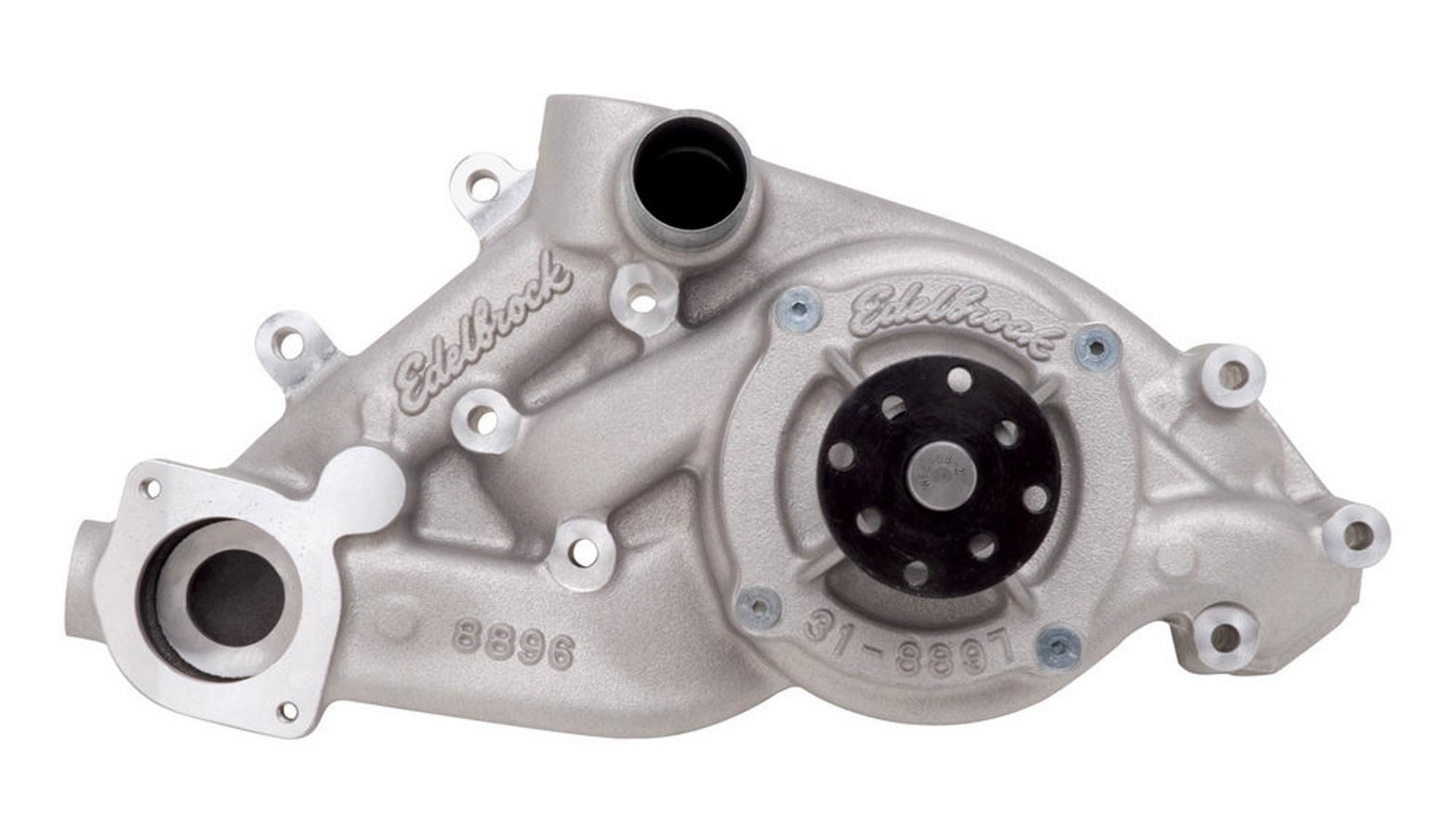 LS1/LS6 High Flow Water Coolant Pump C5 Corvette, Edelbrock Victor Series Water Pump, Satin, Reverse Rotation