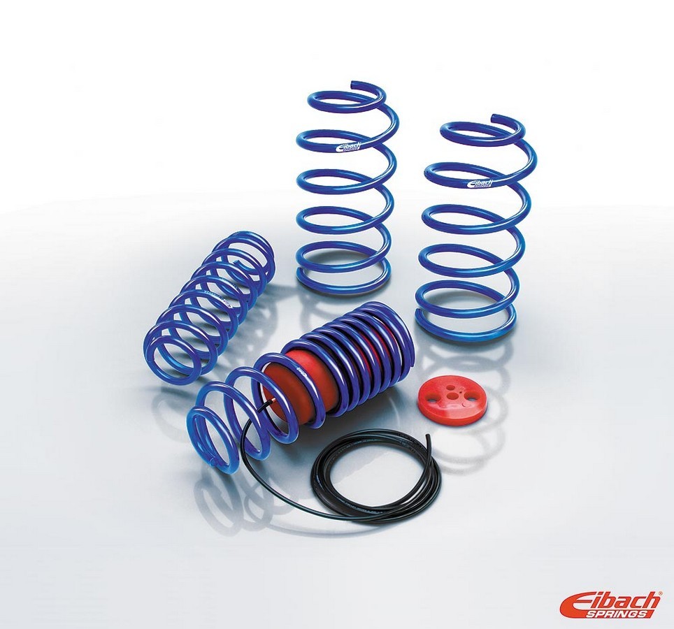 Eibach Springs Suspension Spring Kit, Drag Launch, Lowering, 4 Coil Springs/1 Airbag, Blue Powder Coat, Ford Mustang 1979-200