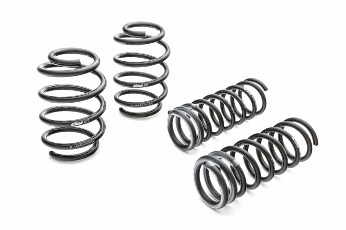 Eibach Springs Suspension Spring Kit, Pro-Kit, 0.9" Front and 0.7" Rear Lowering, 4 Coil Springs, Black Powder Coat, GT350, F