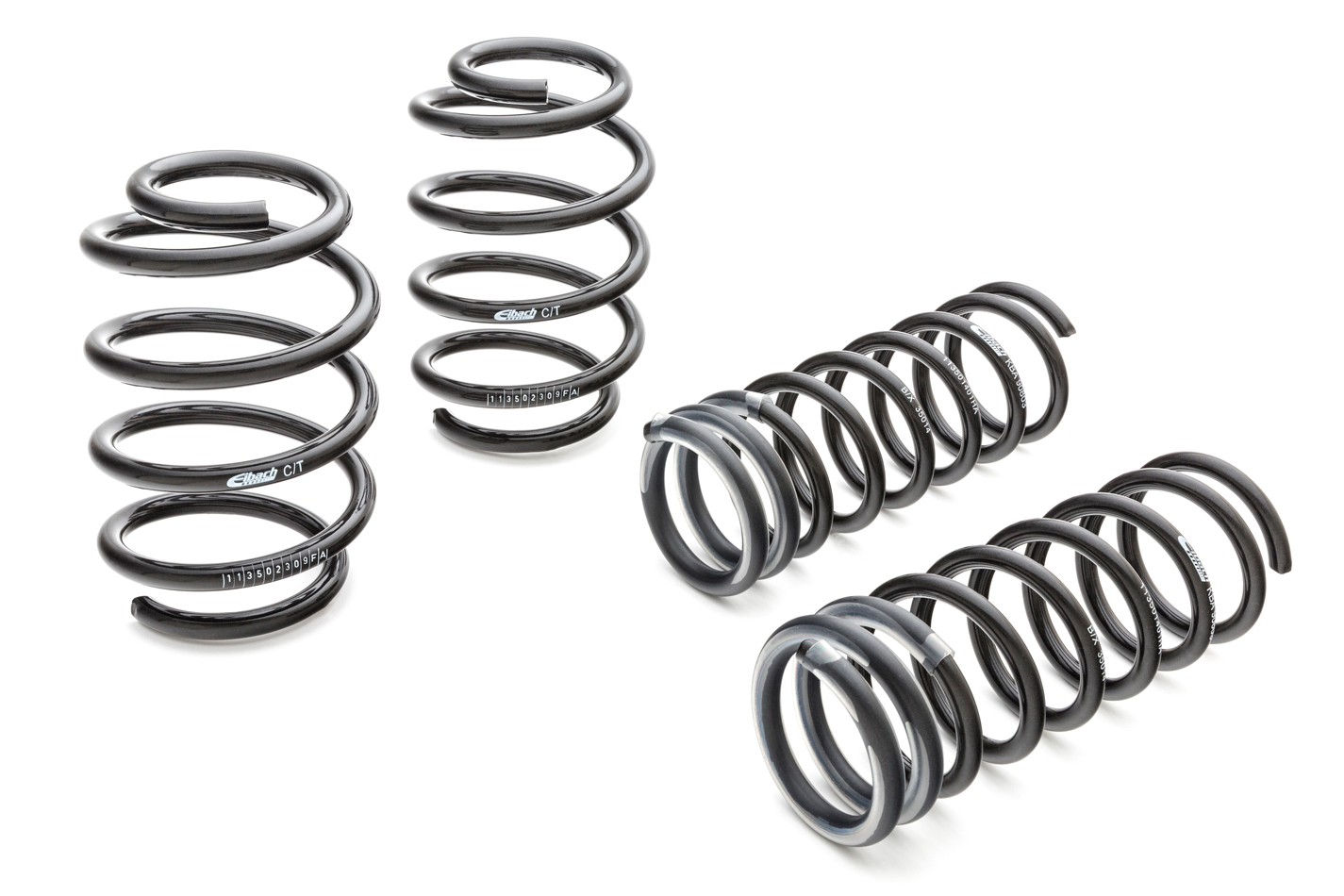 Eibach Springs Suspension Spring Kit, Pro-Kit, 1.2" Front and 0.8" Rear Lowering, 4 Coil Springs, Black Powder Coat, Performa
