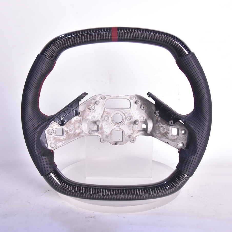 EOS C8 Corvette Carbon Fiber Steering Wheel Black Perforated - ST-C8-20UP-030