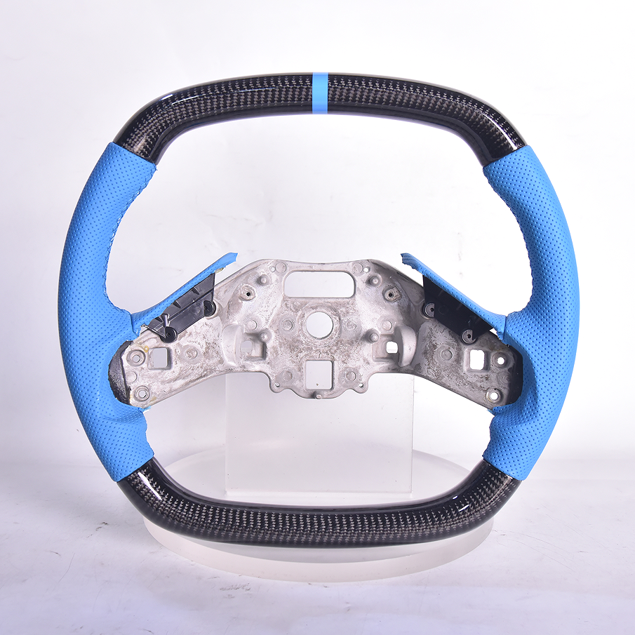 EOS C8 Corvette Carbon Fiber Steering Wheel Blue - W / O Button Cover