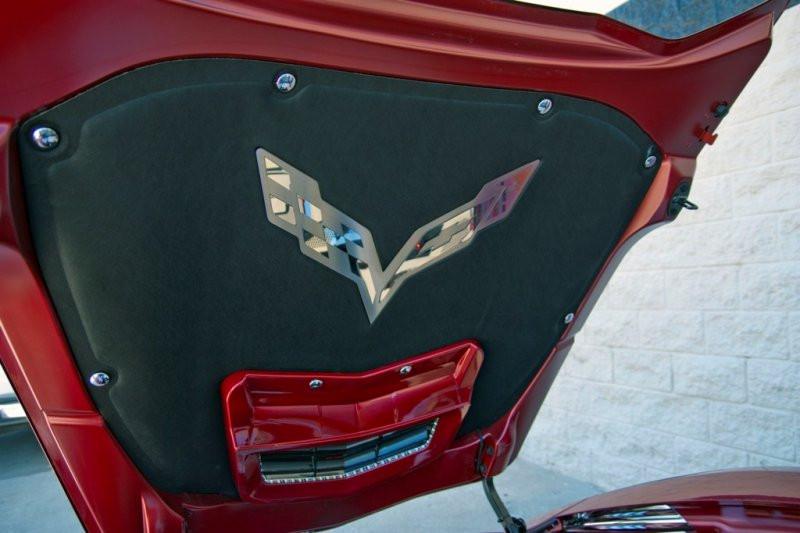 2014-2019 C7/Z51 Stingray Corvette Stainless Steel Hood Emblem Insert, Brushed and Polished Finish