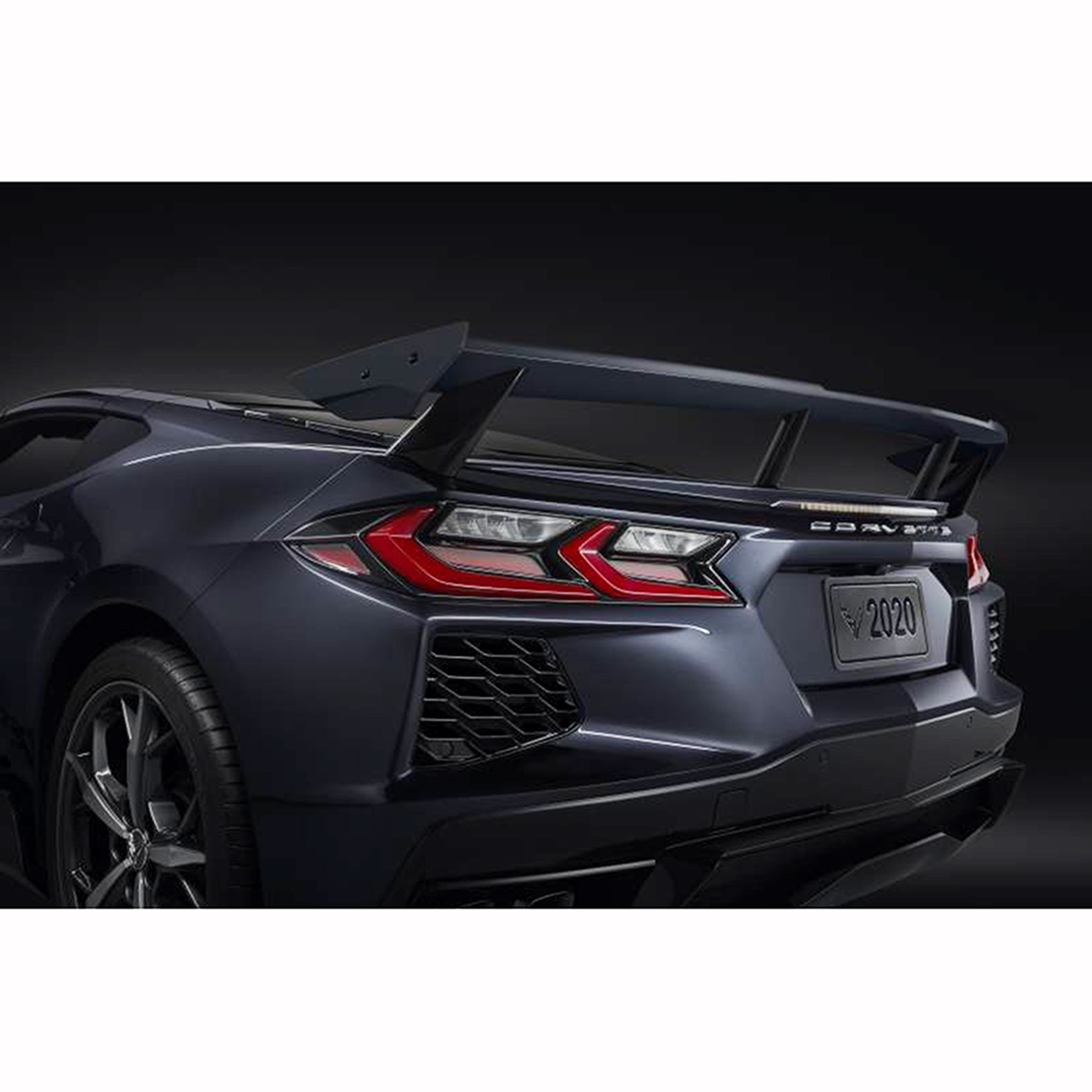 Next Generation C8 Corvette High Wing Spoiler, Dark Shadow Gray