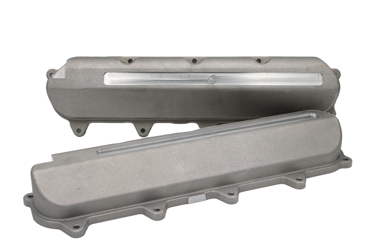Katech Gen 5 Cast Aluminum Valve Covers, Dry Sump Slotted