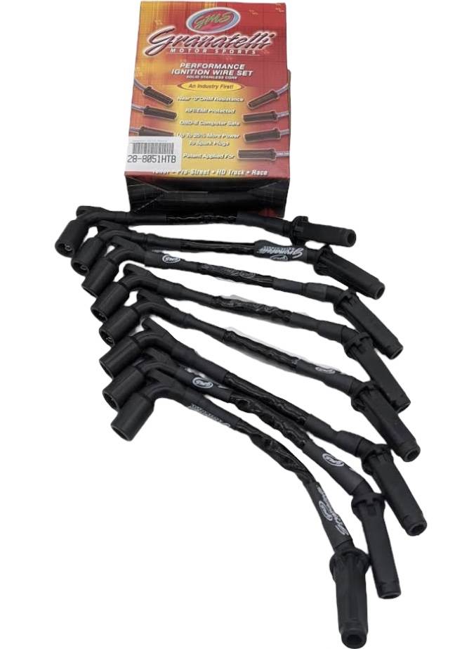 Granatelli C8 Corvette 0-Ohm High-Temp Spark Plug Wires - 28-8051HTB
