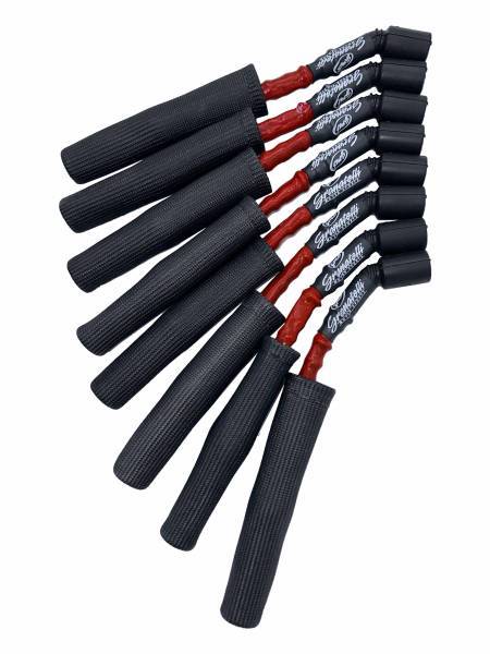 Granatelli 14-inch RED "0 ohm" Performance Spark Plug Wires - 28-1712HTRB