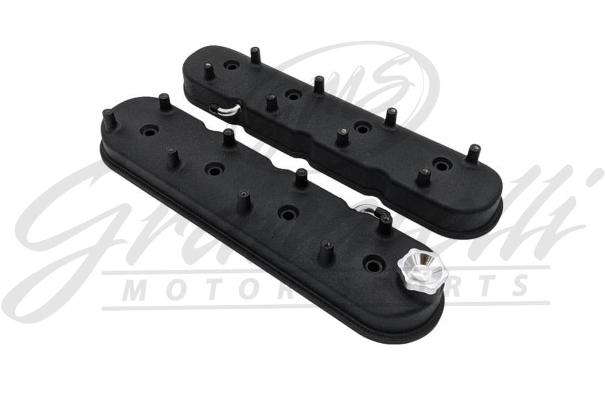 Granatelli LS Tall Valve Cover Black Wrinkle Finish - 640362