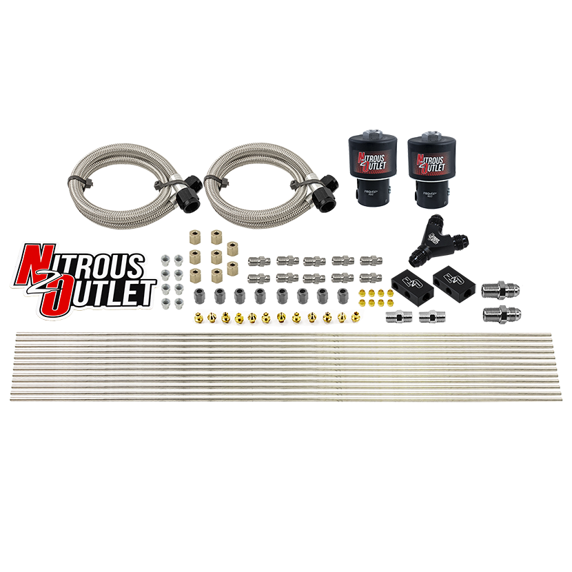Nitrous Outlet Dry 8 Cylinder Solenoid Forward Direct Port Conversion Kit - Two