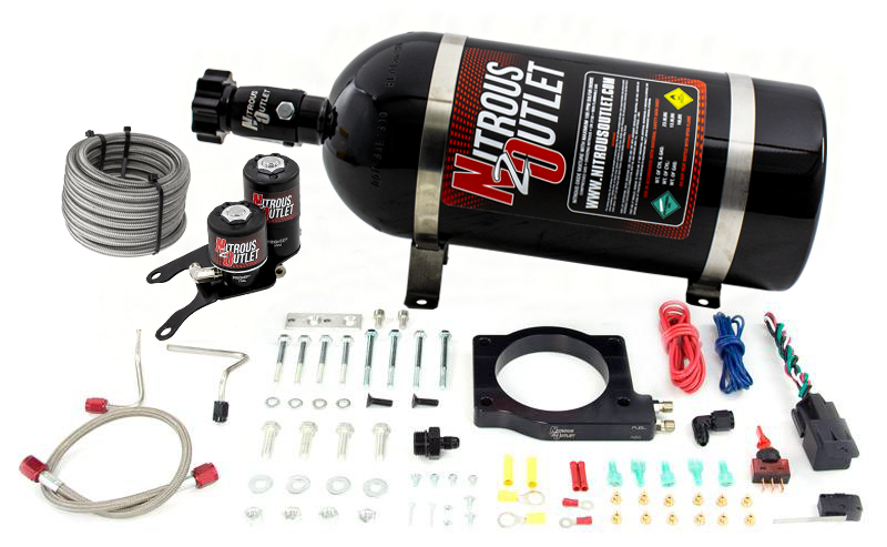 12-15 Camaro ZL1 Hard-line Plate System Gas/E85 5-55psi 50-200 HP 10lb Bottle Ni