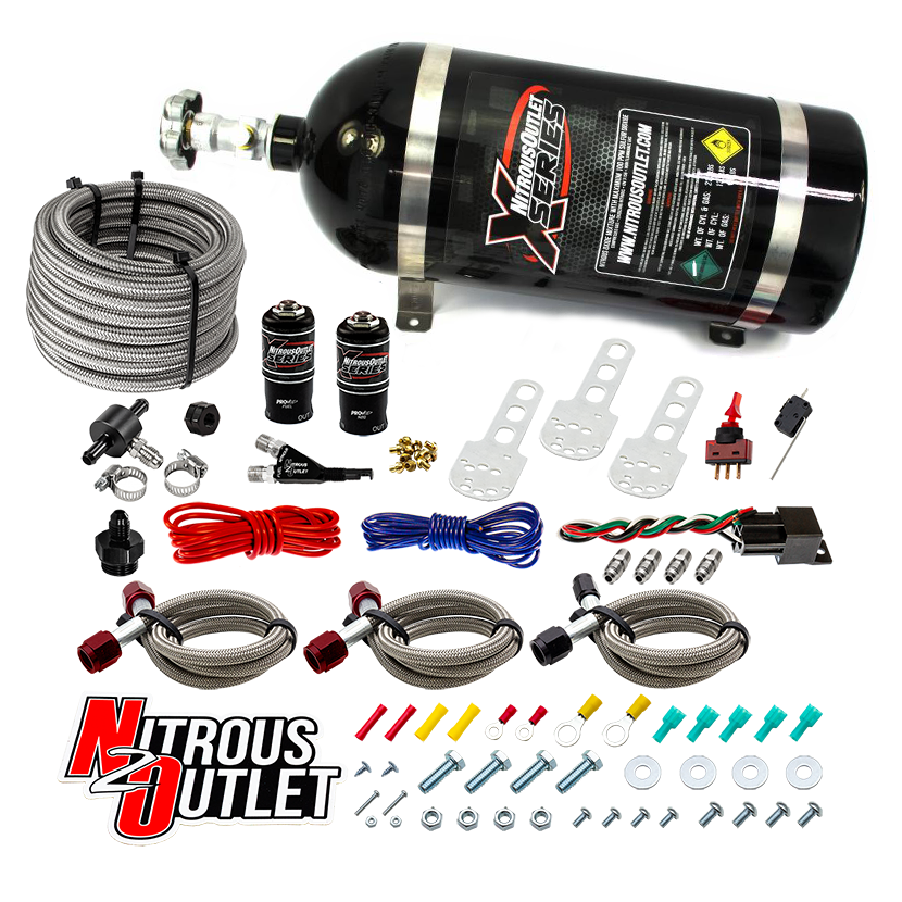 X-Series Sport Compact EFI Single Nozzle System - Gas/E85 (5-55psi)(35-200HP), 2