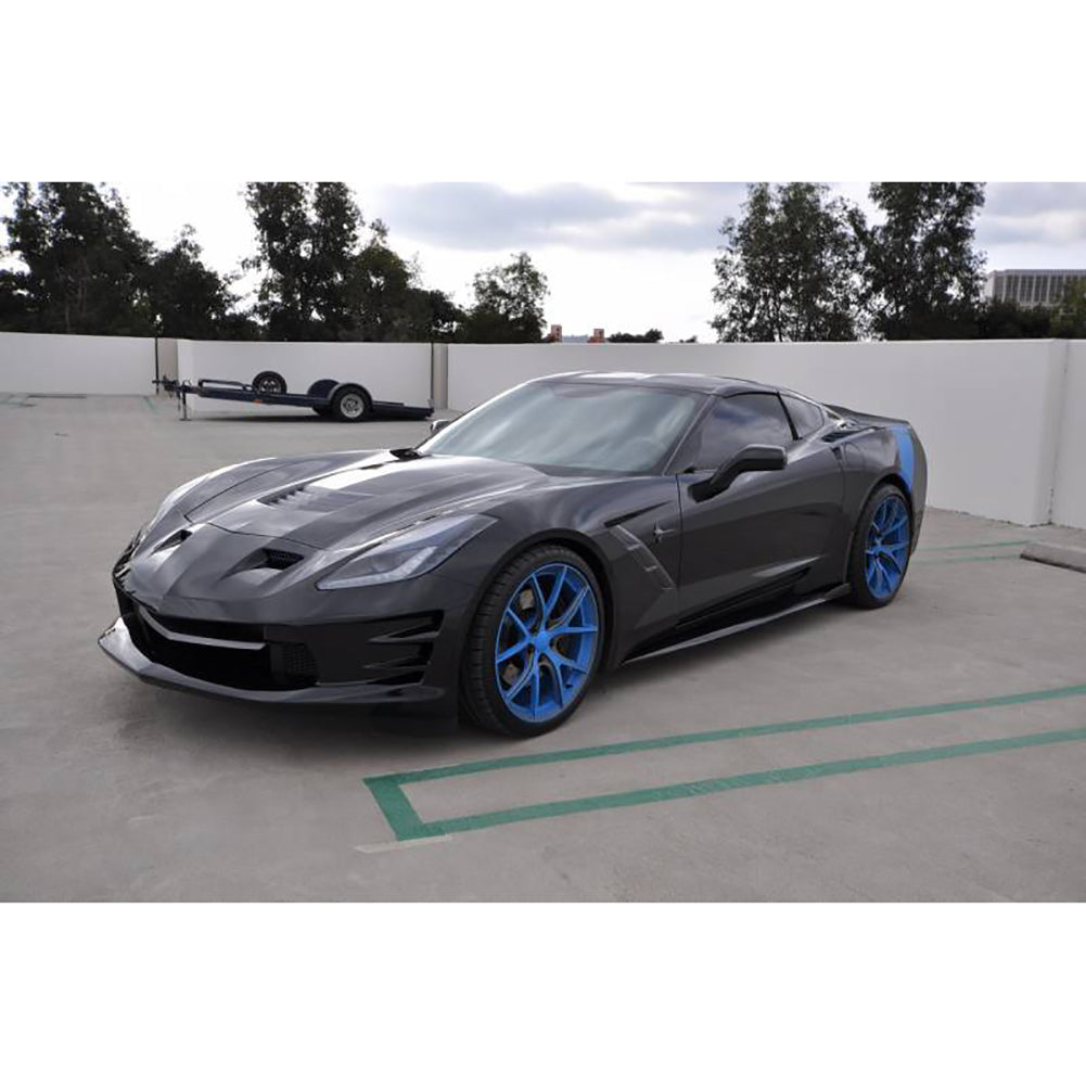 Corvette Manta Ray True Fit Side Skirts Carbon Fiber, C7 Stingray