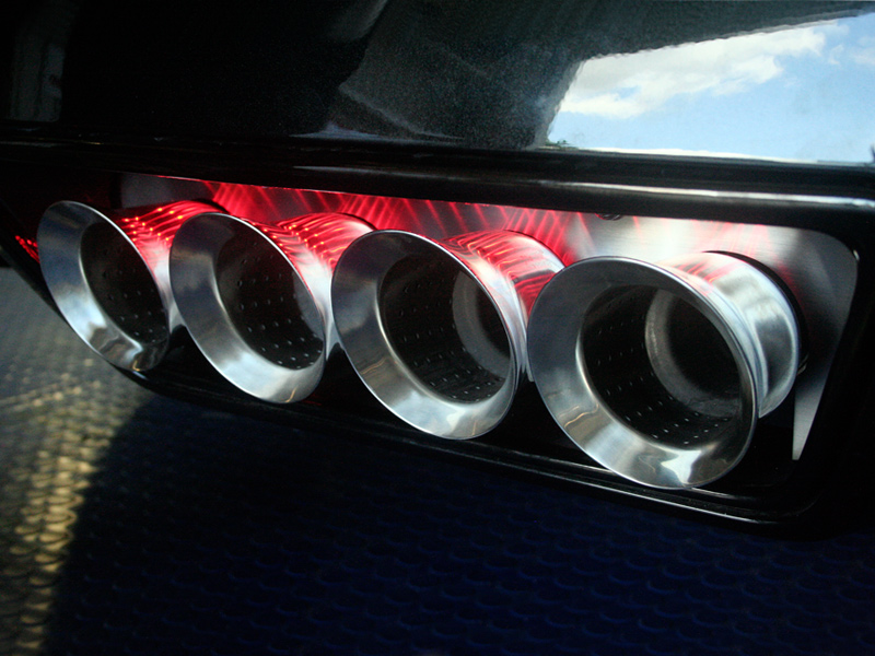 2014 C7 Corvette Stingray Exhaust Filler Panel NPP Dual Mode Bi-Mode Exhaust Brushed Illuminated