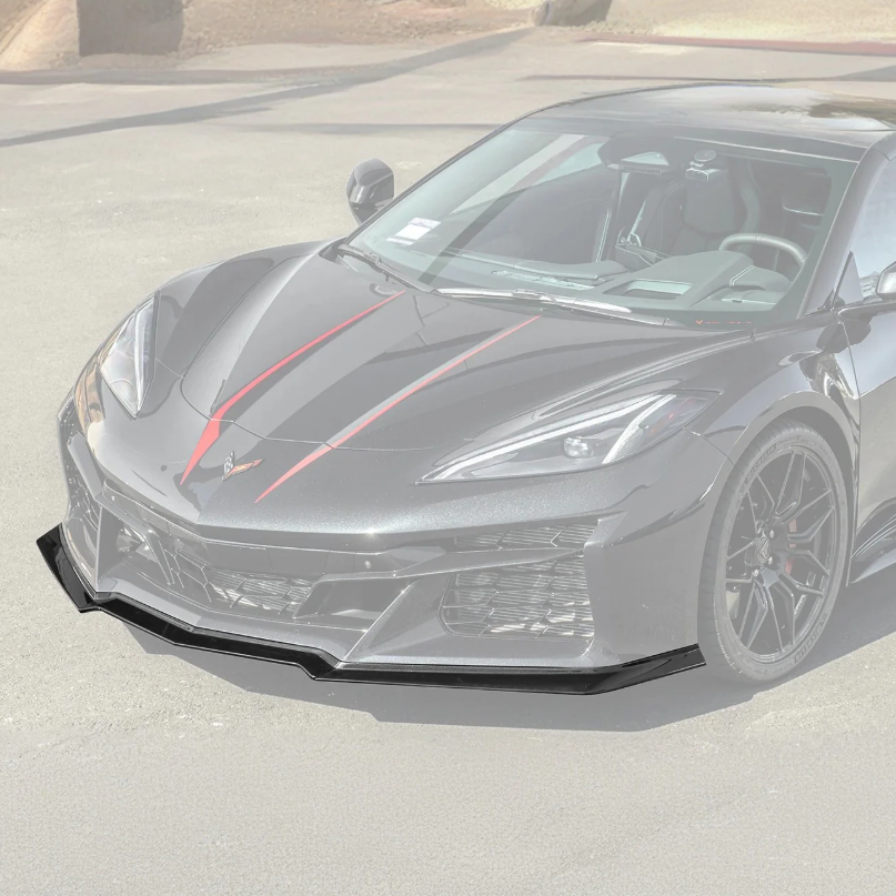 23-26+ C8 Corvette Z06/E-Ray 3-Piece Front Splitter (Carbon Flash) - EOS