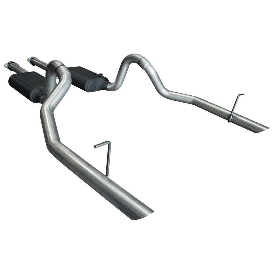 Flowmaster Exhaust System, American Thunder, Cat-Back, 2-1/2" Tailpipe, Steel, Aluminized, Ford Mustang 1994-97, Kit