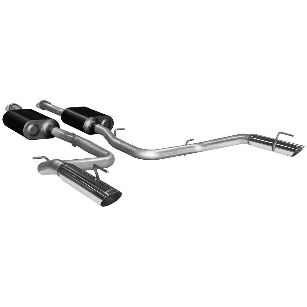 Flowmaster Exhaust System, American Thunder, Cat-Back, 2-1/2" Tailpipe, 3" Tips, Steel, Aluminized, Cobra, Ford Mustang 1