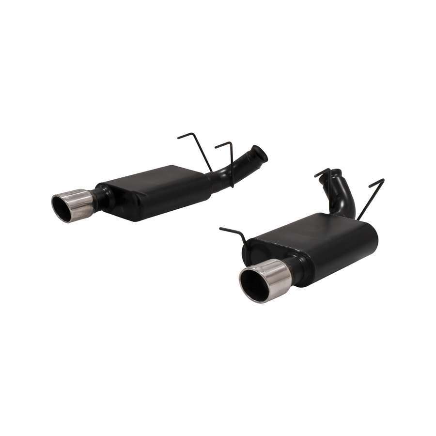 Flowmaster Exhaust System, American Thunder, Axle-Back, 3" Tailpipe, 4" Tips, Stainless, Black, Ford Mustang 2011-12, Kit